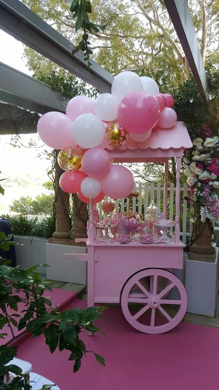 Antique Pink Cotton Candy Cart