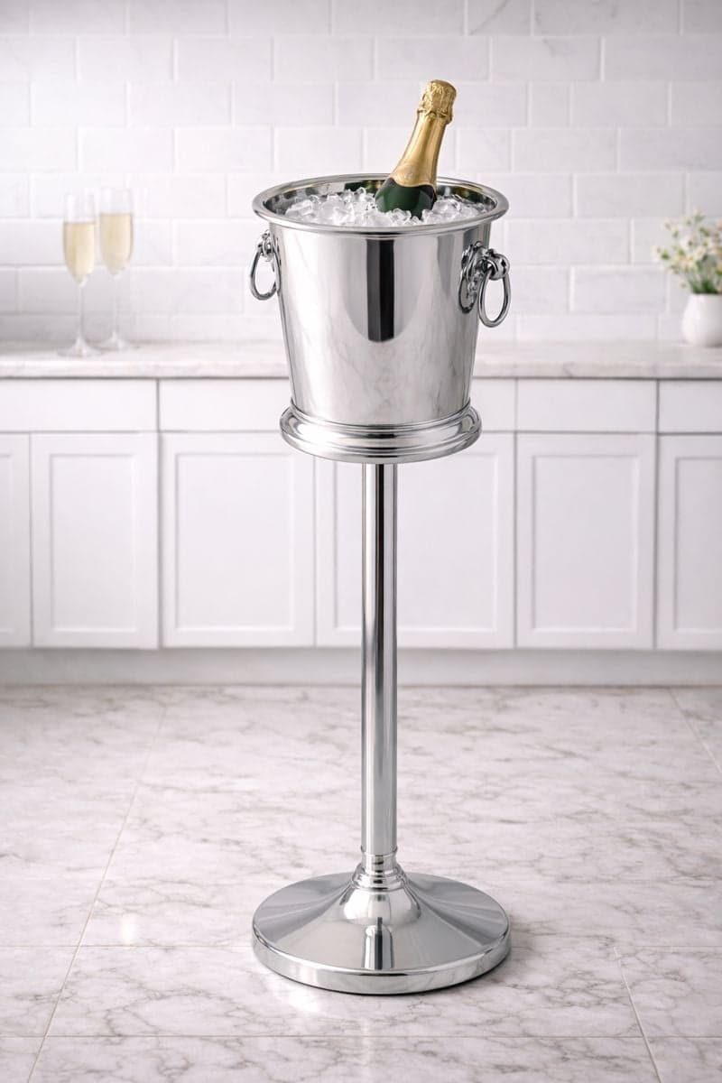 Champagne Bucket - Silver w/ Stand