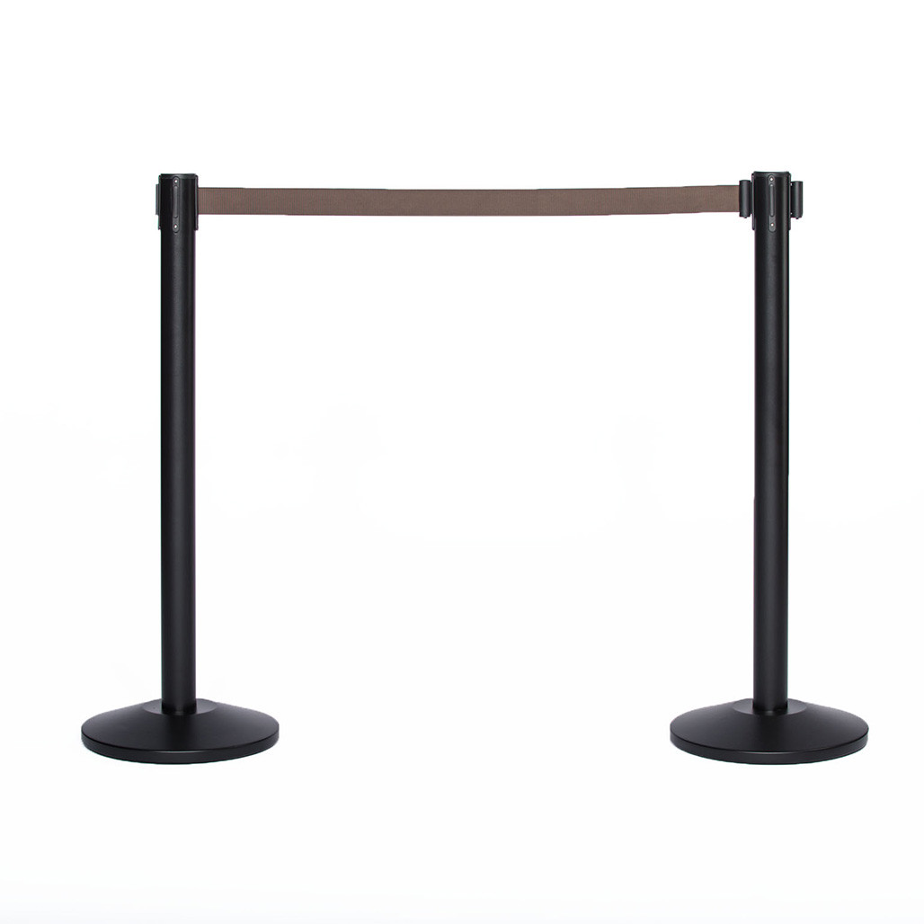 Black stanchion with Retractable Belt
